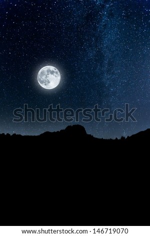 Full moon and the stars