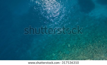 Sea top view