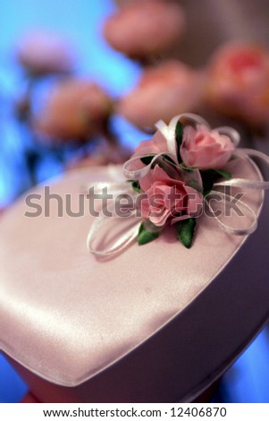 Heart shaped gift box designed for wedding ring.