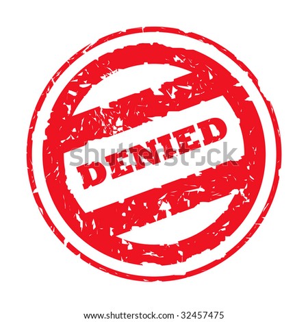 stock photo : Used red denied