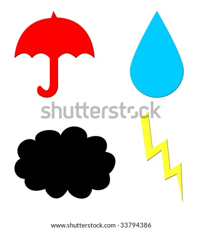 Clip Art Weather Symbols. weather showers clipart