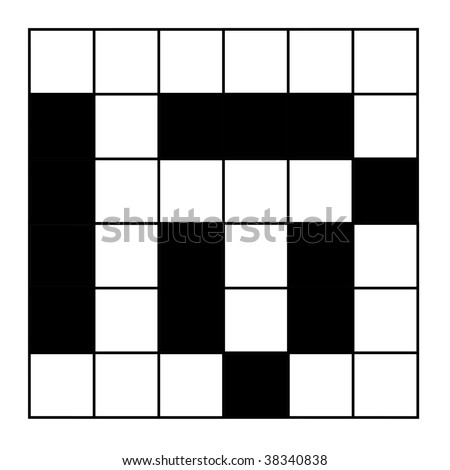 Free Crossword Puzzles on Blank Crossword Puzzle With Word Help  Isolated On White Background