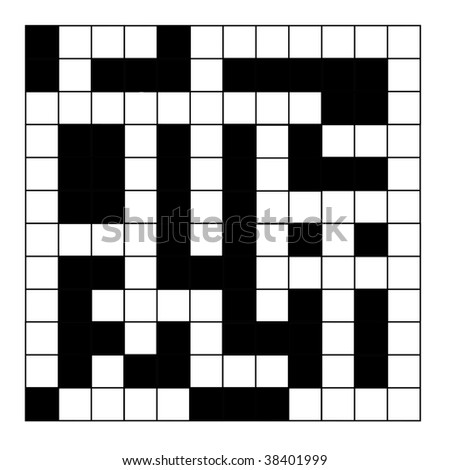 Crossword Puzzles Maker on Blank Crossword Puzzle Isolated On White Background  Stock Photo