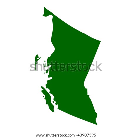 map of british columbia canada. stock photo : Map of British