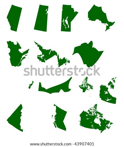 map of canada and provinces. stock photo : Map of Canada