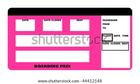 Blank Boarding Pass