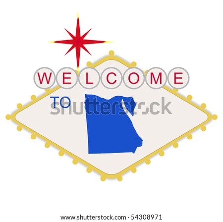 Las Vegas sign, isolated vegas signage. Las Vegas sign, isolated