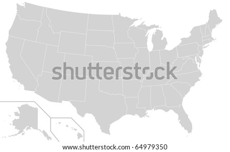 Map Of United States Of America. stock photo : Map of United