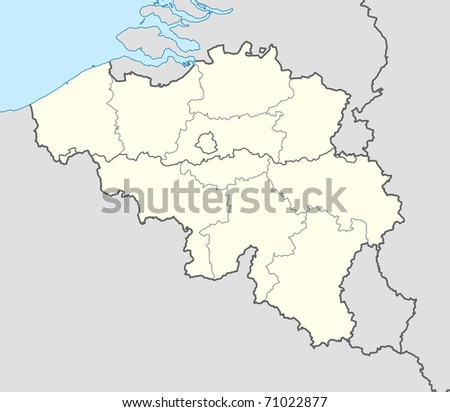 map of belgium in europe. of Belgium in Europe.