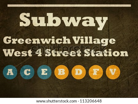 British Subway Sign