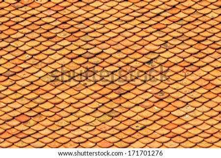 Yellow Old Tile Pattern, Oriental Style, Seamless Background