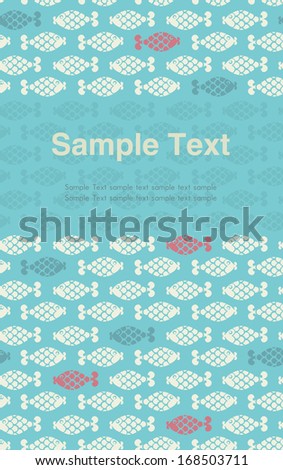 Template for design with ornament and place for your text. Decorative graphic text background