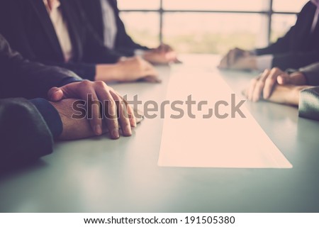 Close-up of business meeting
