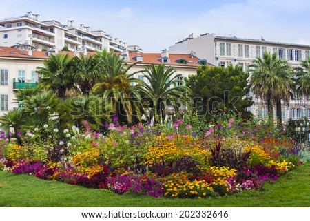 Nice, France, on July 3, 2011. Typical urban view in the summer afternoon