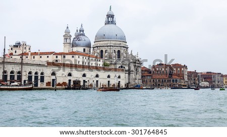 VENICE, ITALY on MAY 4, 2015. Virgin Mary\'s basilica of Curing (Basilica di Santa Maria della Salute)