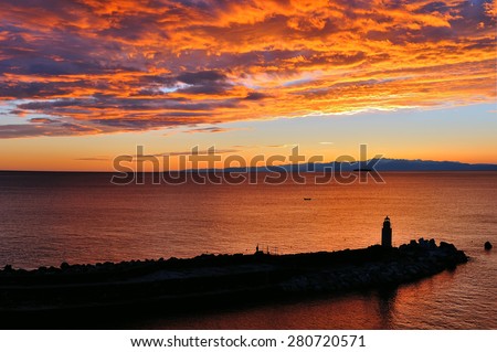 Sunset  lighthouse