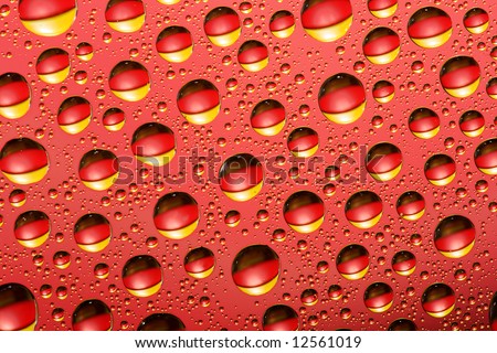 three colored bubbles abstract photographic background