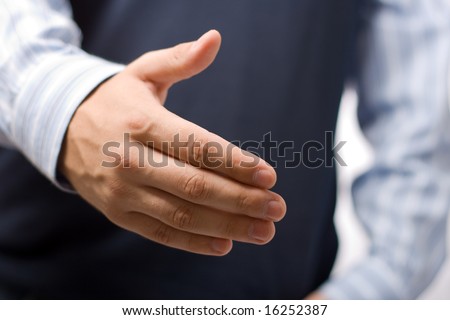 man hand hello sign