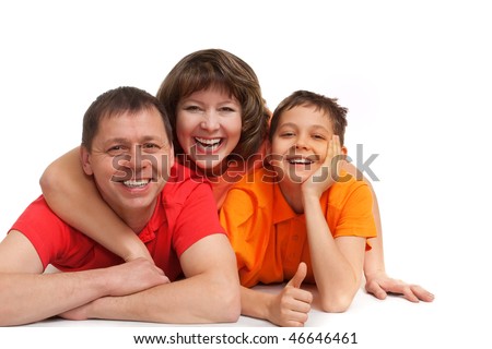 funny family portraits. stock photo : funny family