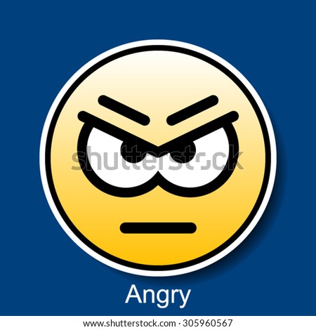 Vector Smiley Angry