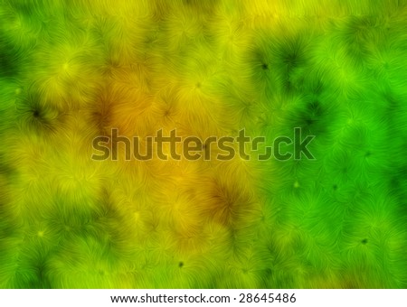 Green and yellow abstract background with swirls pattern