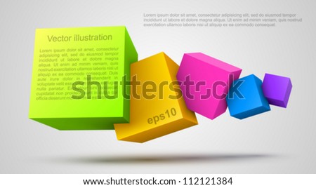 Colorful cubes 3D Colorful cubes 3D