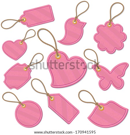 Set of love related tags Set of love related tags