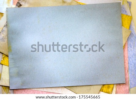 Stack of old paper document background