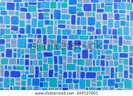 Retro of square retro pattern fabric background and texture