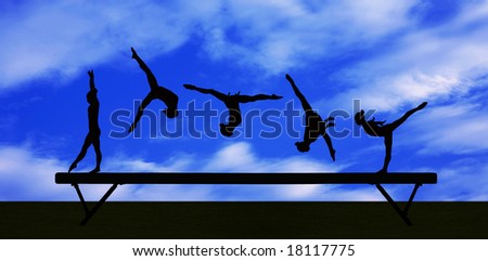 Gymnastic silhouette