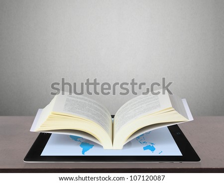 Book and tablet computer  model