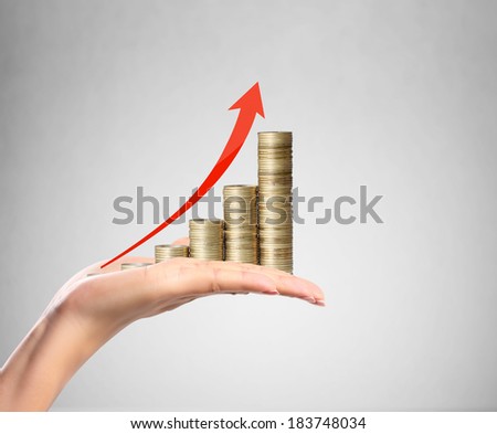 Hand put coin to money ,Business idea