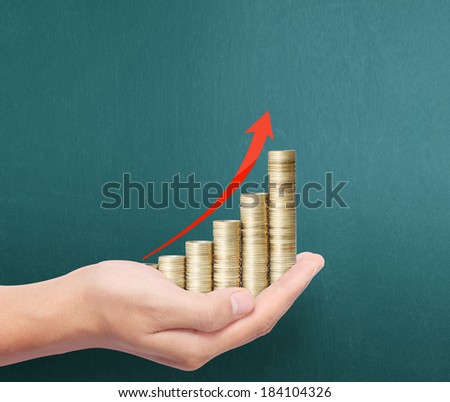 Hand put coin to money ,Business idea