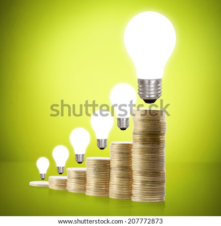 Money saved in different kinds of a light bulbs
