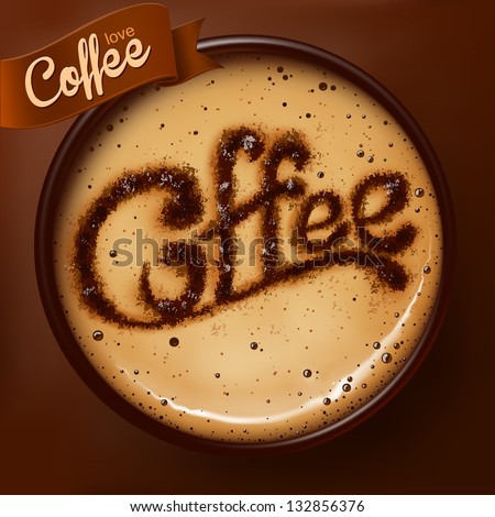 Poster with a coffee cup Vector Poster with a coffee cup Vector