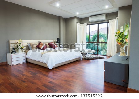 Modern bedroom interior Modern bedroom interior