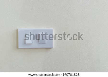 Light switch on the wall