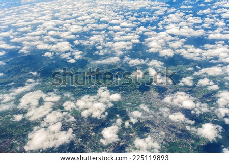 Cloud above the sky