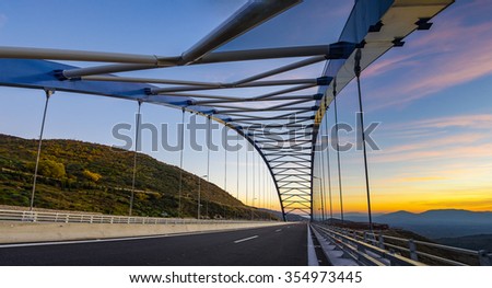 The New Bridge connects the National main road from Kalamata city to Athens - Greece