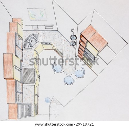 Kitchen Design Sketch on White Kitchen With Modern Kitchen Interior Design Find Similar Images
