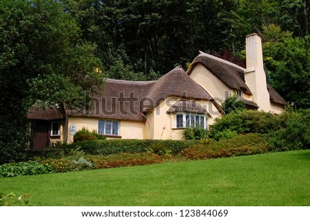 Thatched roof cottage in Selworthy Somerset