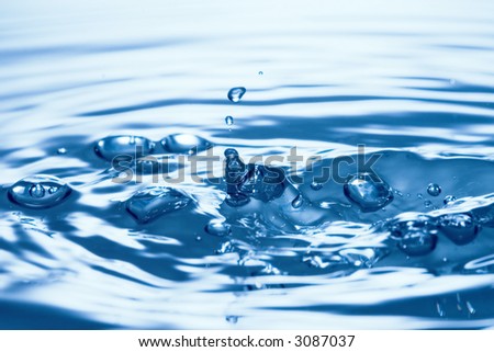 The abstract Blue water splash background