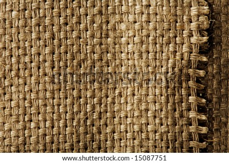 Texture from canvas. A natural material, burlap. Close-up