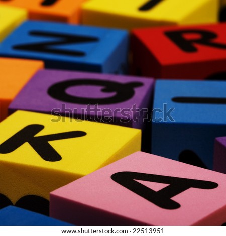 lettered blocks. alphabet letter blocks on