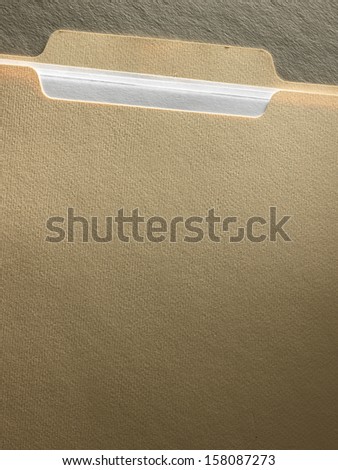 Manila file folder on background
