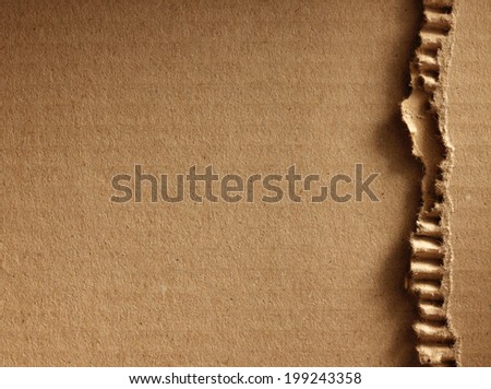Corrugated cardboard as a background
