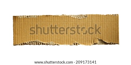 Corrugated cardboard isolated on white as a background
