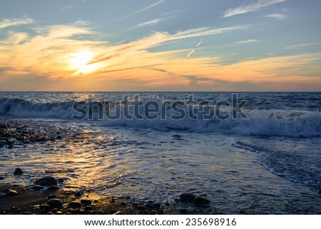 Vivid sunset over the Black Sea