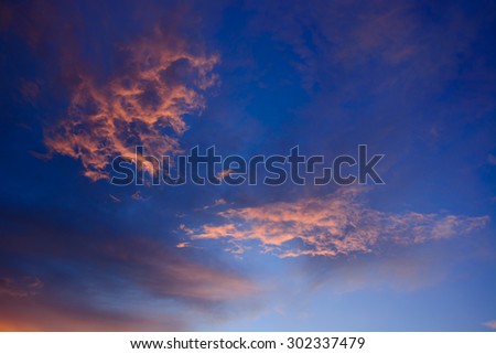 Spectacular sunset clouds