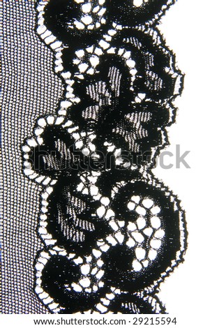 Close-up of a lovely bit of black lace, good for textures and backgrounds.